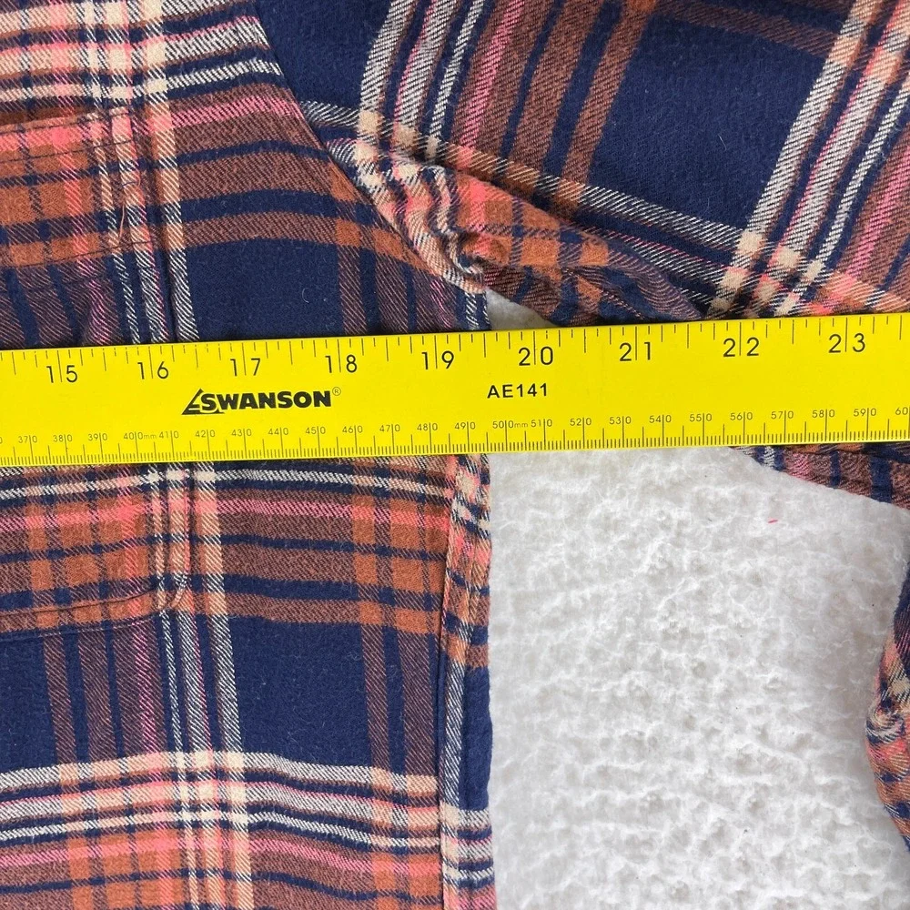 J. Crew Mercantile Blue Plaid Button-Down Casual Shirt Mens Long Sleeve‎ Size M